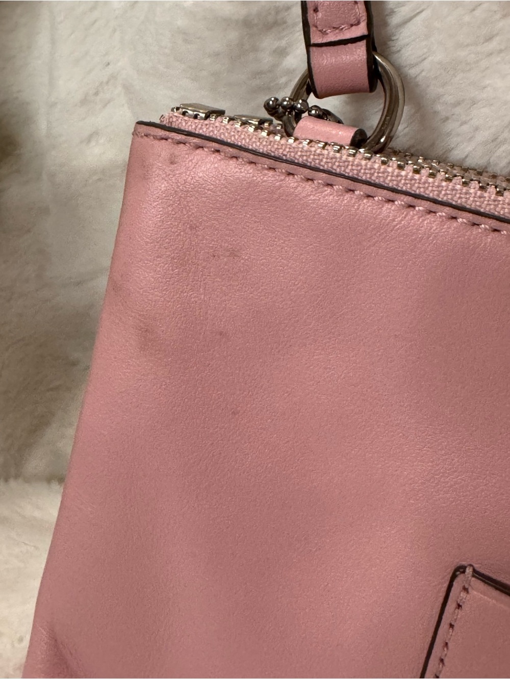 Coach Pink Leather Crossbody with Silver Hardware - Picture 8 of 9